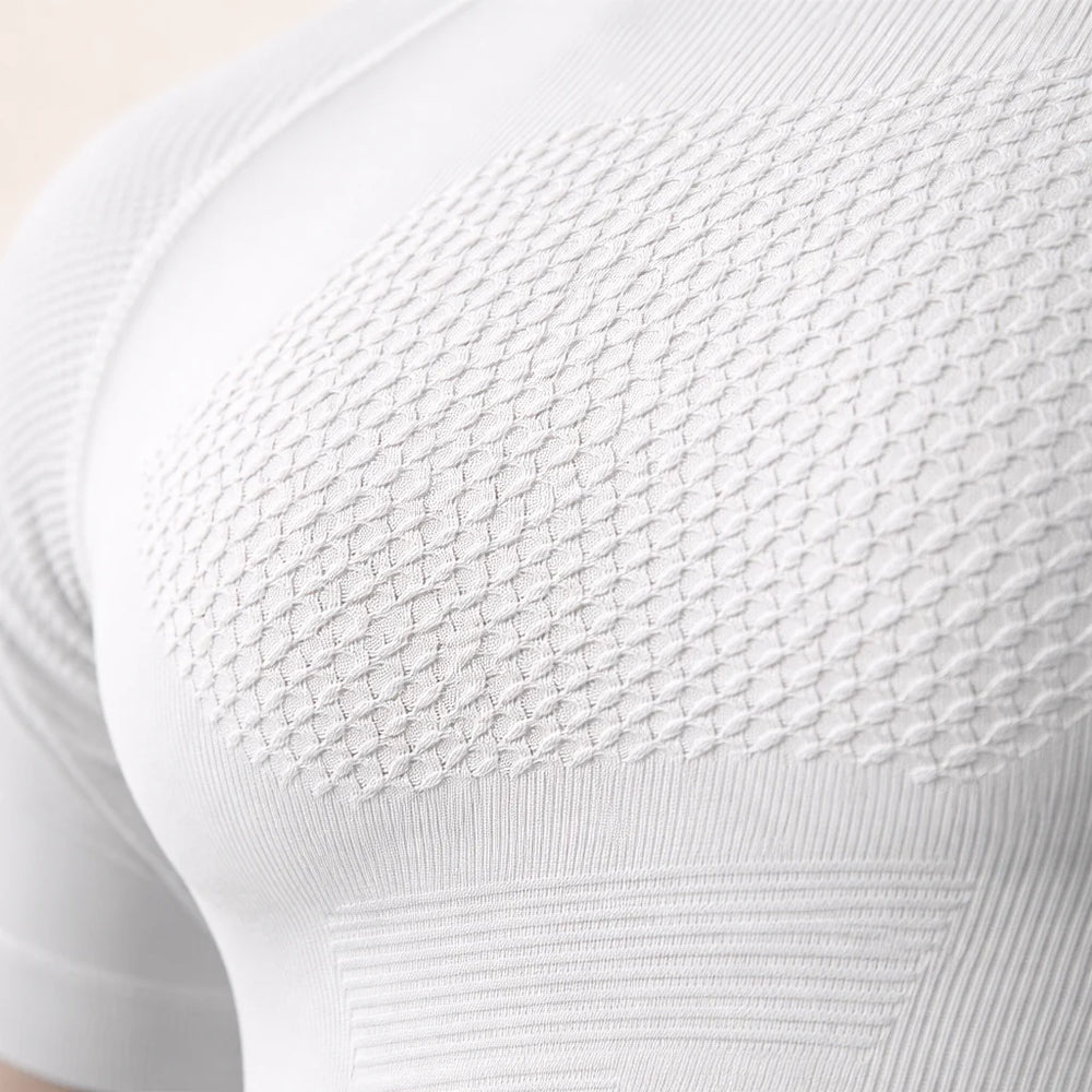 Blast'n Gear Textured Compression Shirt — White