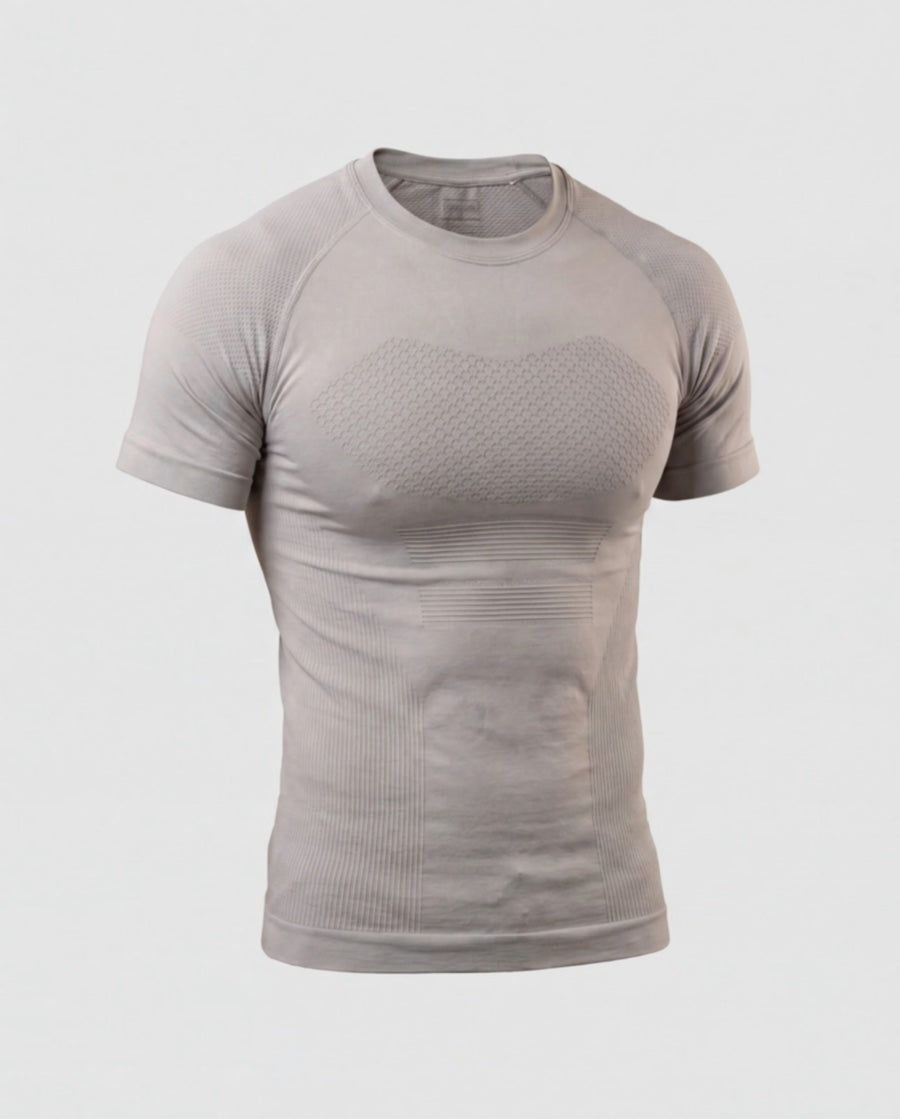 Blast'n Gear gray textured compression shirt